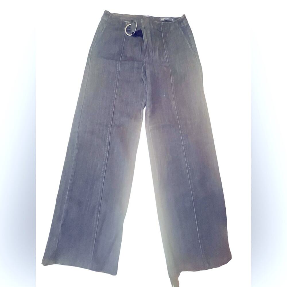 J. Jill Pants Women 4 Metropolitan Denim Casual Belted High Rise Full Leg Blue